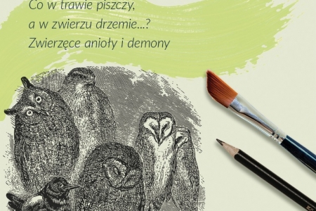 plakat na którym widnieje duży napis "III Biennale" na dole znajduje się szkic drapieżnych ptaków (sów i kruków), a obok grafika pędzla i ołówka